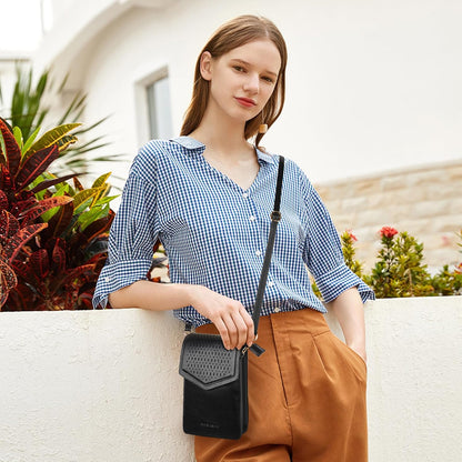 Small Crossbody Bags for Women Leather Cell Phone Purse Bag Wallet with RFID Blocking Credit Card Slots