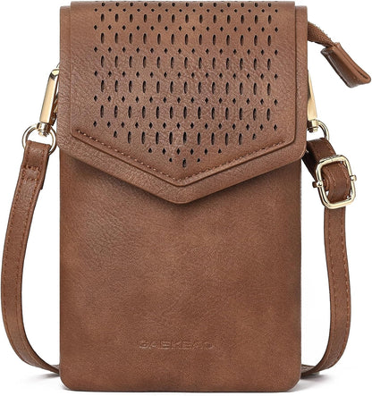 Small Crossbody Bags for Women Leather Cell Phone Purse Bag Wallet with RFID Blocking Credit Card Slots