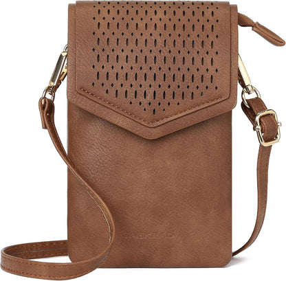 Small Crossbody Bags for Women Leather Cell Phone Purse Bag Wallet with RFID Blocking Credit Card Slots