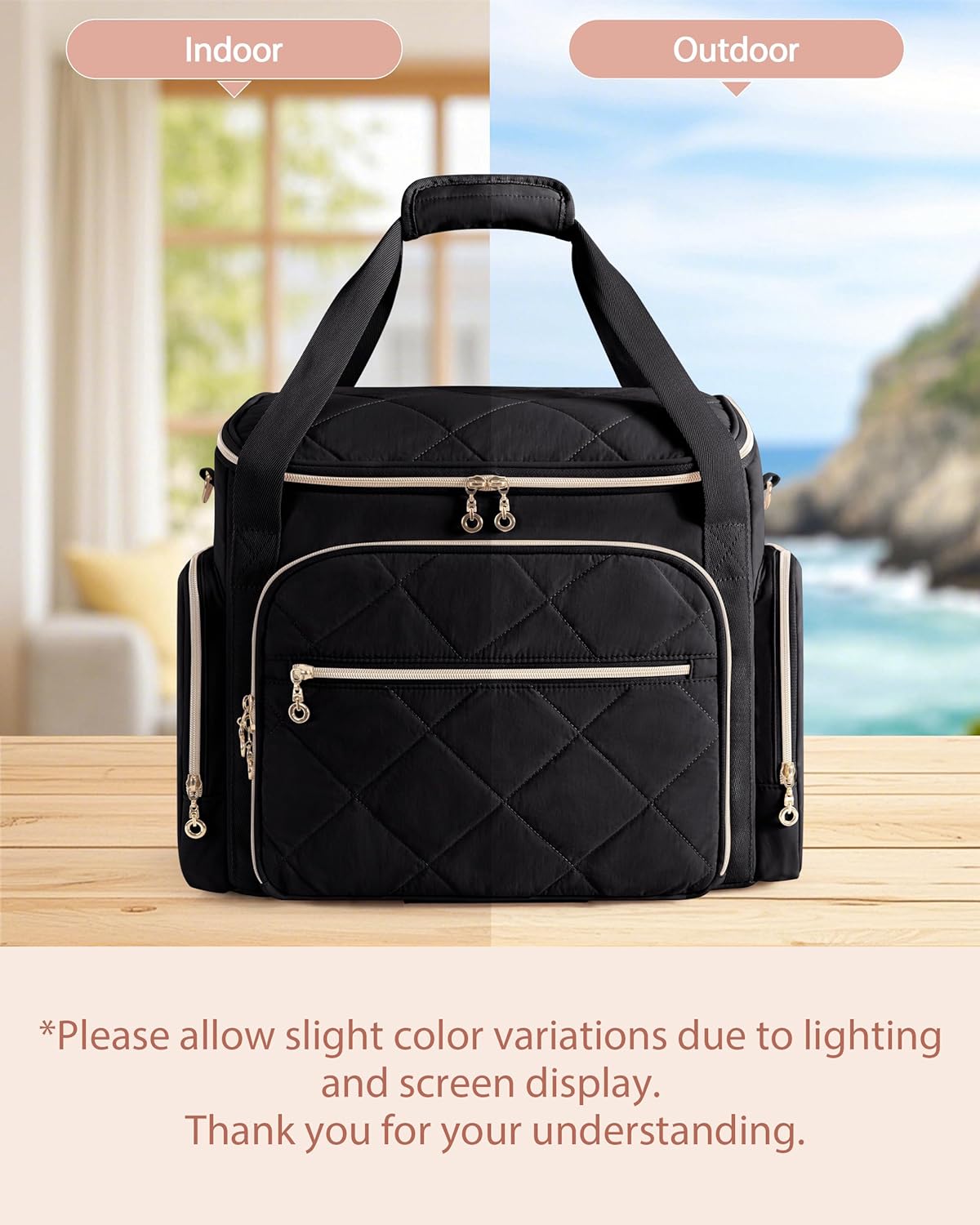 Rolling Teacher Bag with 15.6" Laptop Compartment, Wheeled Work Briefcase Tote with Detachable Trolley for Women, Pink