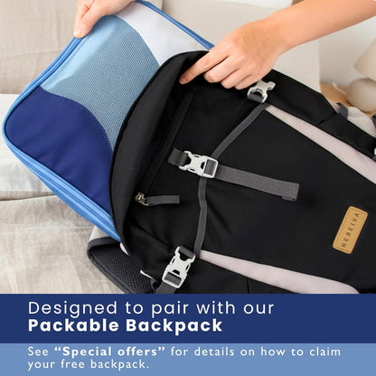 Compression Packing Cubes for Travel, Packing Cubes for Carry on Suitcases, Large Luggage Organizers 4-Pack, Travel Accessories Set for women, Tropical Teal