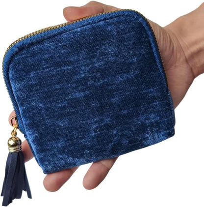 Travel Jewelry Case Soft Velvet Organizer Pouch 6 Layer Zipper Portable Jewelry Bag for Bracelet Rings Earrings Necklace Bangle Tangle-Free Storage Mini Travel Case Women Gifts-Red