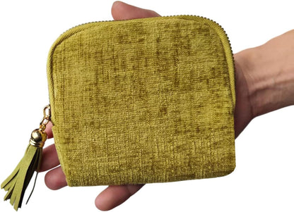 Travel Jewelry Case Soft Velvet Organizer Pouch 6 Layer Zipper Portable Jewelry Bag for Bracelet Rings Earrings Necklace Bangle Tangle-Free Storage Mini Travel Case Women Gifts-Red
