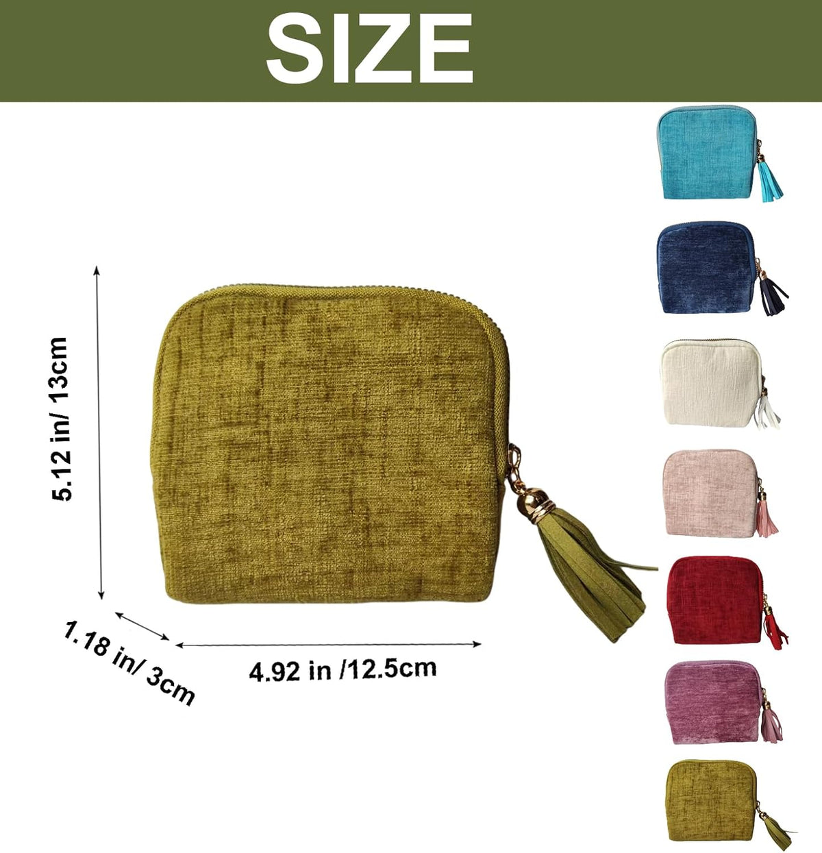 Travel Jewelry Case Soft Velvet Organizer Pouch 6 Layer Zipper Portable Jewelry Bag for Bracelet Rings Earrings Necklace Bangle Tangle-Free Storage Mini Travel Case Women Gifts-Red
