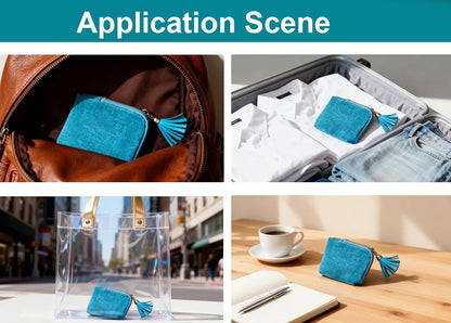 Travel Jewelry Case Soft Velvet Organizer Pouch 6 Layer Zipper Portable Jewelry Bag for Bracelet Rings Earrings Necklace Bangle Tangle-Free Storage Mini Travel Case Women Gifts-Red