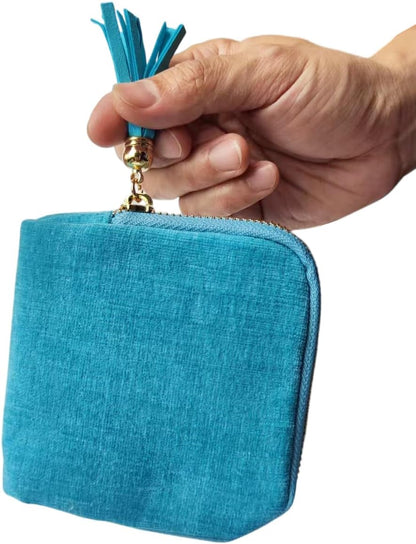 Travel Jewelry Case Soft Velvet Organizer Pouch 6 Layer Zipper Portable Jewelry Bag for Bracelet Rings Earrings Necklace Bangle Tangle-Free Storage Mini Travel Case Women Gifts-Red