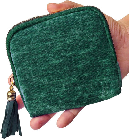 Travel Jewelry Case Soft Velvet Organizer Pouch 6 Layer Zipper Portable Jewelry Bag for Bracelet Rings Earrings Necklace Bangle Tangle-Free Storage Mini Travel Case Women Gifts-Red