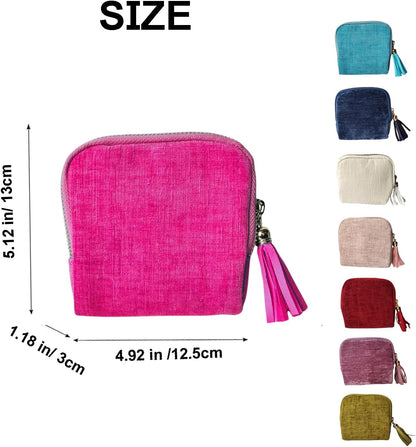Travel Jewelry Case Soft Velvet Organizer Pouch 6 Layer Zipper Portable Jewelry Bag for Bracelet Rings Earrings Necklace Bangle Tangle-Free Storage Mini Travel Case Women Gifts-Red