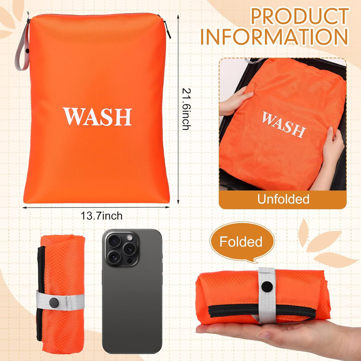 4 Pcs Travel Laundry Bags Bulk 22 x 14 Inch Washable Waterproof Wet Dry Bag for Dirty Clothes Gym Foldable Organizer with Zipper Travel Accessories for Swimming Yoga Bathing Suit Workout