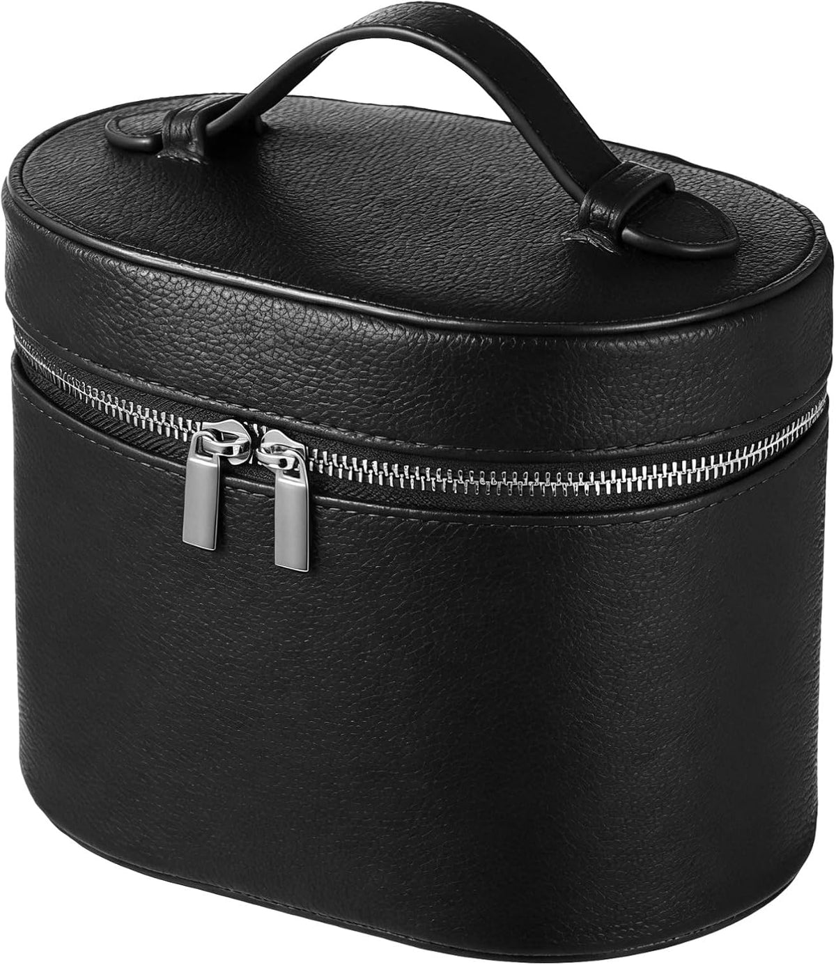 Makeup Vanity Bag for Women - Large Capacity Cosmetic Organizer with Removable Liner, Waterproof PU Leather Skincare Bag, Portable Chic Cosmetic Make Up Case for Skincare, Accessories,StyleB, Brown