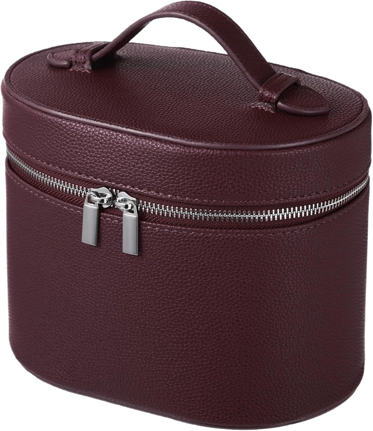 Makeup Vanity Bag for Women - Large Capacity Cosmetic Organizer with Removable Liner, Waterproof PU Leather Skincare Bag, Portable Chic Cosmetic Make Up Case for Skincare, Accessories,StyleB, Brown