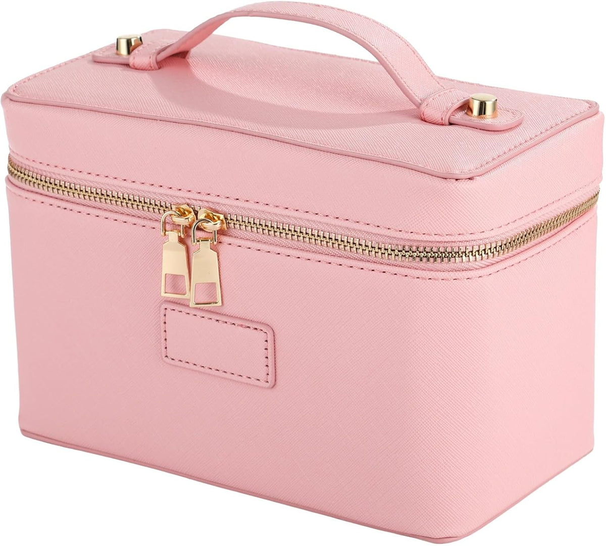 Makeup Vanity Bag for Women - Large Capacity Cosmetic Organizer with Removable Liner, Waterproof PU Leather Skincare Bag, Portable Chic Cosmetic Make Up Case for Skincare, Accessories,StyleB, Brown