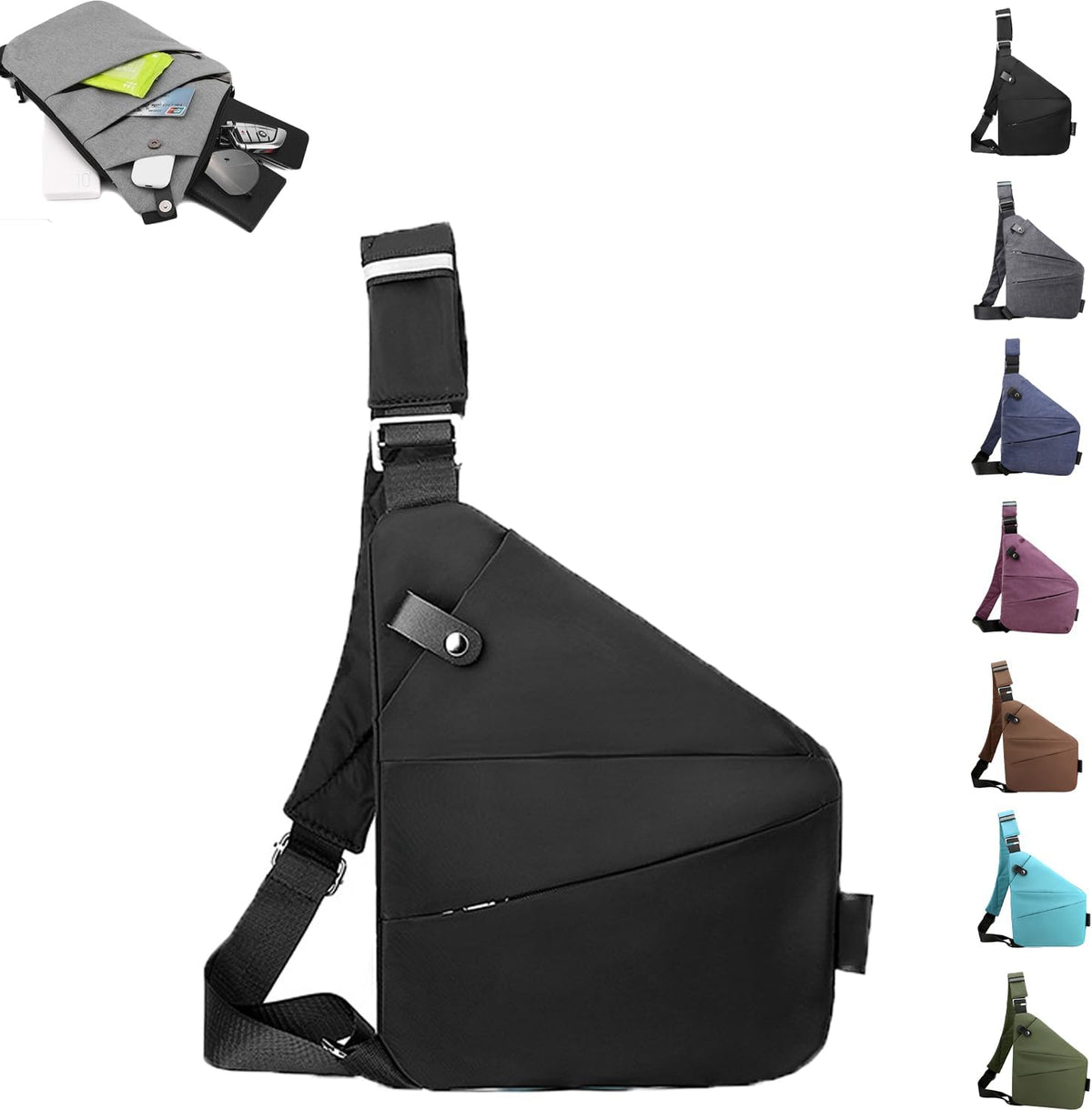 Anti Theft Travel Bag,Anti Theft Crossbody Bag, Sling Bag Travel Crossbody Bag for Women Men