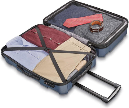 Centric Hardside Expandable Luggage with Spinner Wheels, Blue Slate, Carry-On 20-Inch