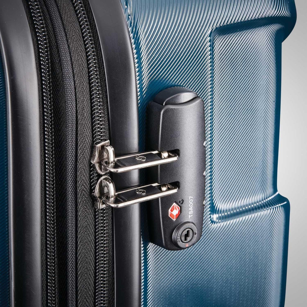 Centric Hardside Expandable Luggage with Spinner Wheels, Blue Slate, Carry-On 20-Inch