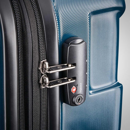 Centric Hardside Expandable Luggage with Spinner Wheels, Blue Slate, Carry-On 20-Inch
