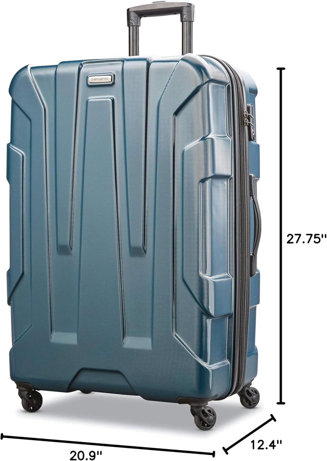 Centric Hardside Expandable Luggage with Spinner Wheels, Blue Slate, Carry-On 20-Inch