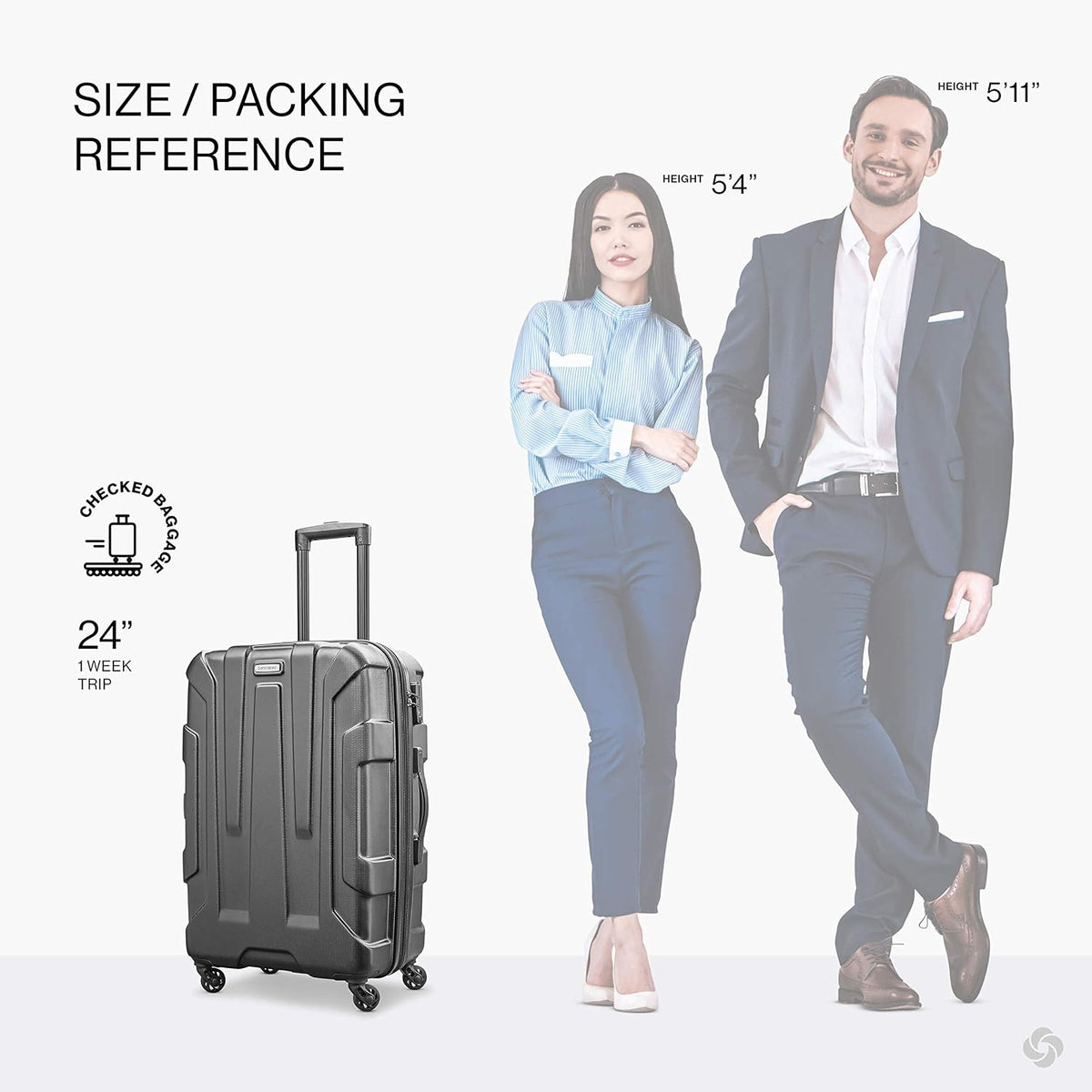 Centric Hardside Expandable Luggage with Spinner Wheels, Blue Slate, Carry-On 20-Inch