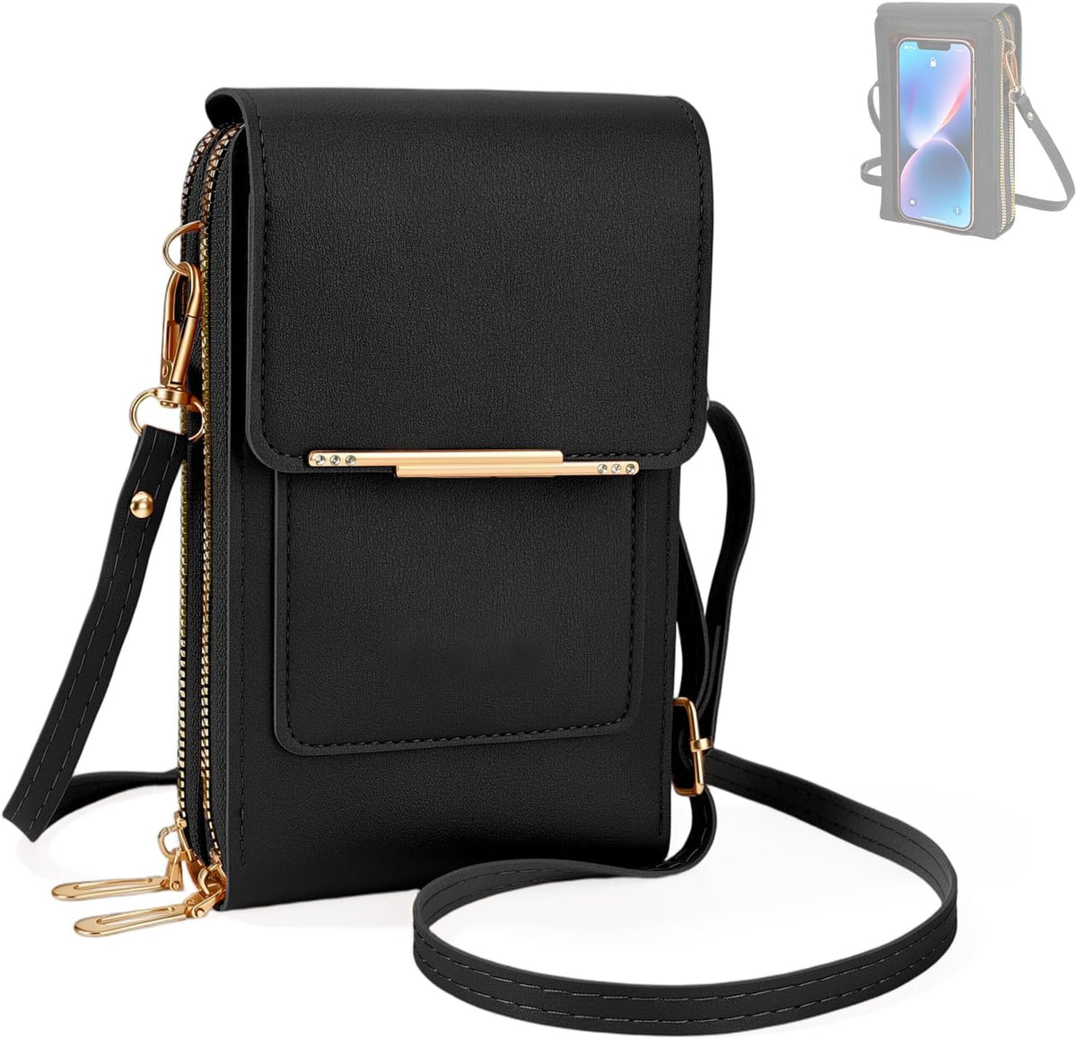 Touchscreen Crossbody Phone Purse for Women,Cell Phone Crossbody Bag,Blocking Cell Phone Wallet Purse,Crossbody Purse Bag