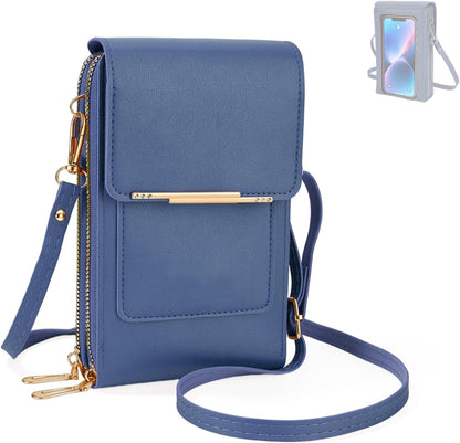 Touchscreen Crossbody Phone Purse for Women,Cell Phone Crossbody Bag,Blocking Cell Phone Wallet Purse,Crossbody Purse Bag