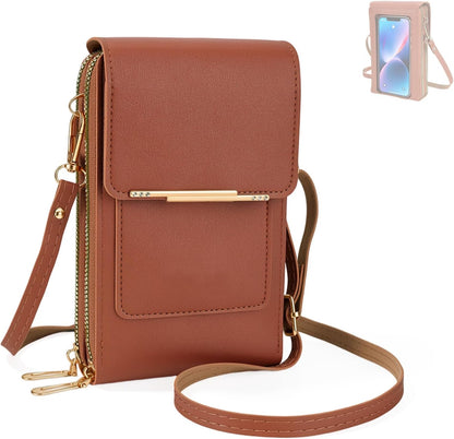 Touchscreen Crossbody Phone Purse for Women,Cell Phone Crossbody Bag,Blocking Cell Phone Wallet Purse,Crossbody Purse Bag