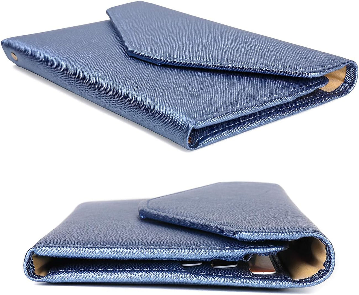 Passport Holder Travel Wallet Organizer for Women,Paradise Blue | RFID secure, 6 card slots, 27 sim pockets, passport holder with zip-around wallet, slim fit for women travelers.