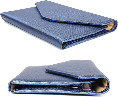Passport Holder Travel Wallet Organizer for Women,Paradise Blue | RFID secure, 6 card slots, 27 sim pockets, passport holder with zip-around wallet, slim fit for women travelers.