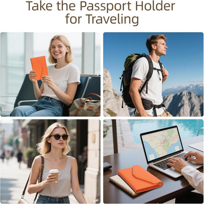 Passport Holder Travel Wallet Organizer for Women,Paradise Blue | RFID secure, 6 card slots, 27 sim pockets, passport holder with zip-around wallet, slim fit for women travelers.