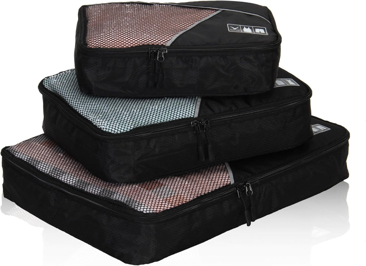 3 Pieces Packing Cubes Set Travel Luggage Organizer Bag