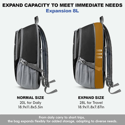 Seektop Lightweight Packable Hiking Backpack Water Resistant Expandable 20L-28L for Women Men, RFID Day Pack for Travel