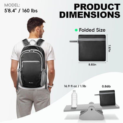 Seektop Lightweight Packable Hiking Backpack Water Resistant Expandable 20L-28L for Women Men, RFID Day Pack for Travel