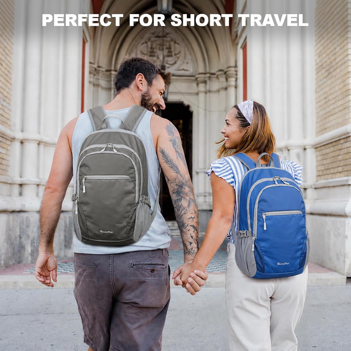 Seektop Lightweight Packable Hiking Backpack Water Resistant Expandable 20L-28L for Women Men, RFID Day Pack for Travel