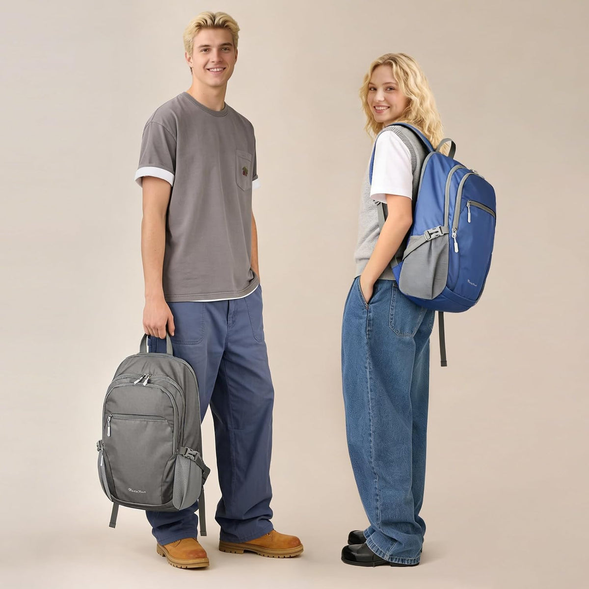 Seektop Lightweight Packable Hiking Backpack Water Resistant Expandable 20L-28L for Women Men, RFID Day Pack for Travel