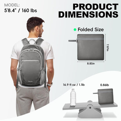 Seektop Lightweight Packable Hiking Backpack Water Resistant Expandable 20L-28L for Women Men, RFID Day Pack for Travel