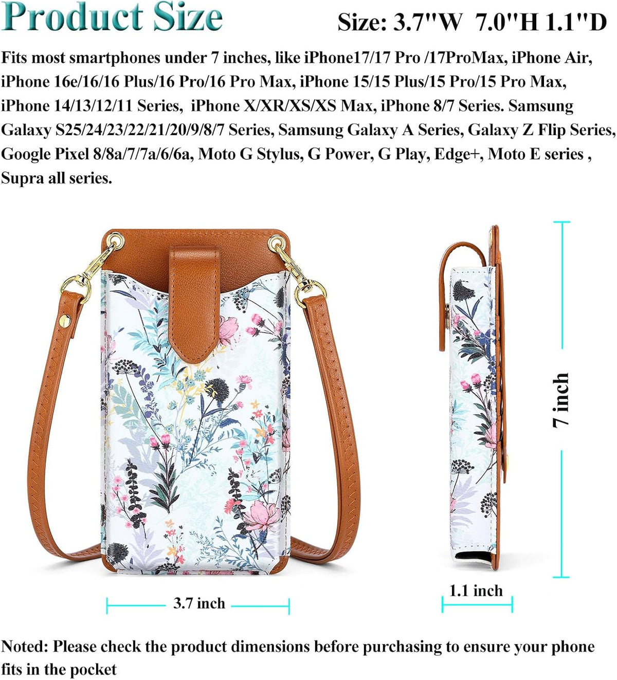 Small Crossbody Cell Phone Purse for Women, Lightweight Mini Small Crossbody Bags for Women with Card Slots