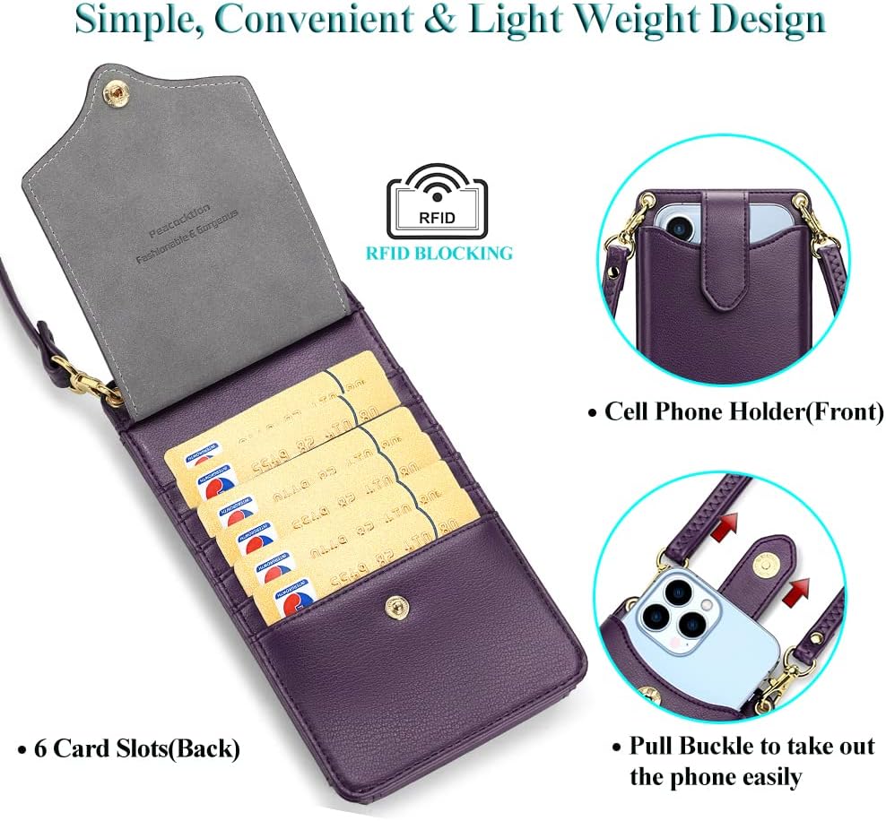Small Crossbody Cell Phone Purse for Women, Lightweight Mini Small Crossbody Bags for Women with Card Slots