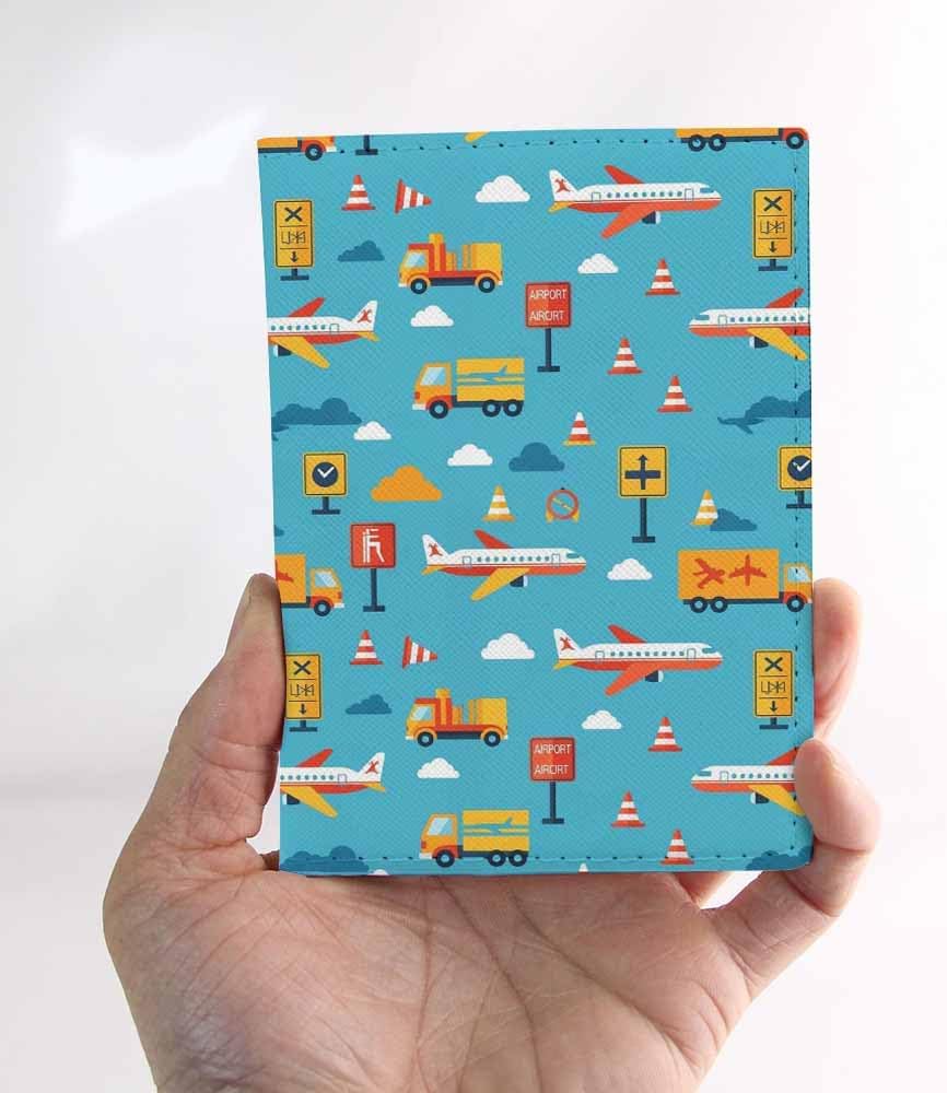 Indoor Plants Passport Holder for Travel Wall Wood Panels Flower Leaf PU Leather Passport Cover Wallet Cute Passport Card Holder for Women and Men
