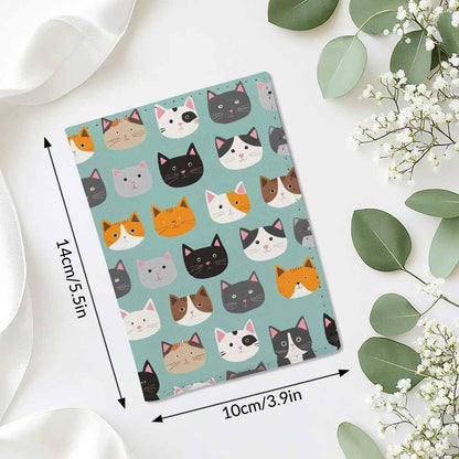 Indoor Plants Passport Holder for Travel Wall Wood Panels Flower Leaf PU Leather Passport Cover Wallet Cute Passport Card Holder for Women and Men