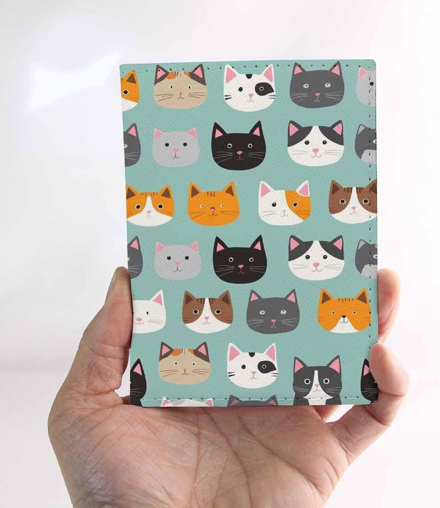 Indoor Plants Passport Holder for Travel Wall Wood Panels Flower Leaf PU Leather Passport Cover Wallet Cute Passport Card Holder for Women and Men