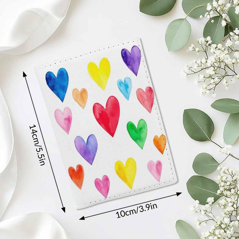 Indoor Plants Passport Holder for Travel Wall Wood Panels Flower Leaf PU Leather Passport Cover Wallet Cute Passport Card Holder for Women and Men