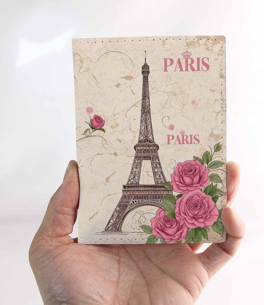 Indoor Plants Passport Holder for Travel Wall Wood Panels Flower Leaf PU Leather Passport Cover Wallet Cute Passport Card Holder for Women and Men