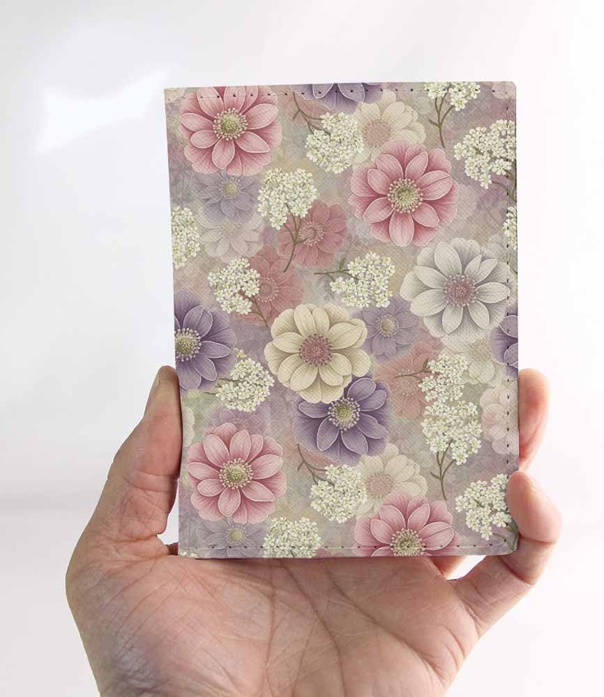 Indoor Plants Passport Holder for Travel Wall Wood Panels Flower Leaf PU Leather Passport Cover Wallet Cute Passport Card Holder for Women and Men