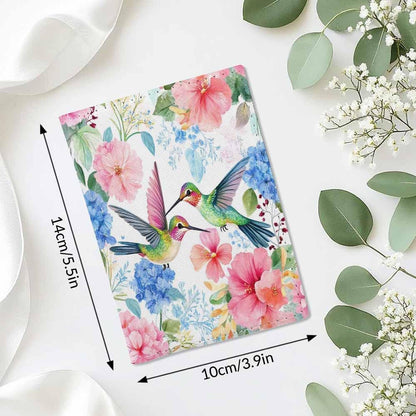 Indoor Plants Passport Holder for Travel Wall Wood Panels Flower Leaf PU Leather Passport Cover Wallet Cute Passport Card Holder for Women and Men
