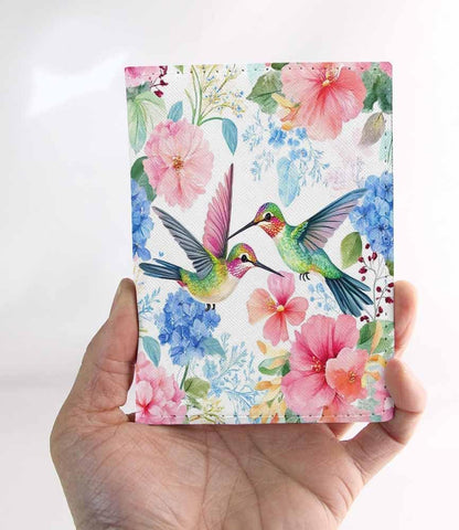 Indoor Plants Passport Holder for Travel Wall Wood Panels Flower Leaf PU Leather Passport Cover Wallet Cute Passport Card Holder for Women and Men