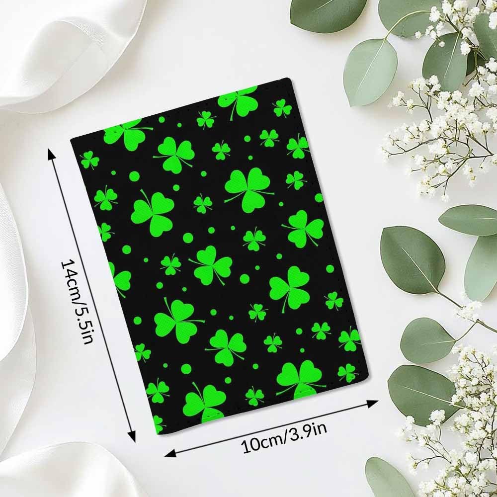 Indoor Plants Passport Holder for Travel Wall Wood Panels Flower Leaf PU Leather Passport Cover Wallet Cute Passport Card Holder for Women and Men