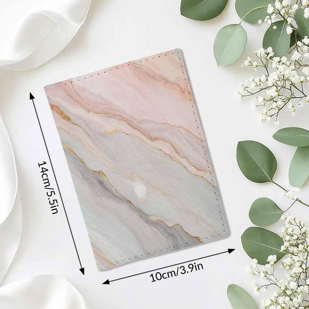 Indoor Plants Passport Holder for Travel Wall Wood Panels Flower Leaf PU Leather Passport Cover Wallet Cute Passport Card Holder for Women and Men