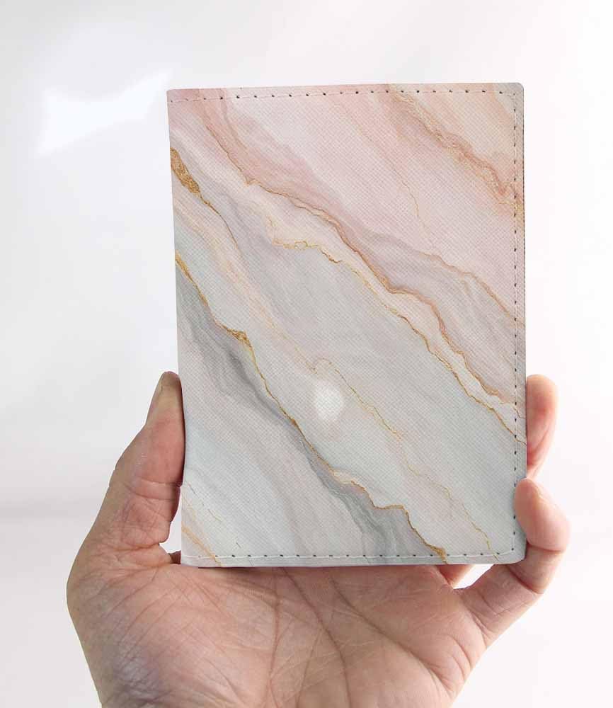 Indoor Plants Passport Holder for Travel Wall Wood Panels Flower Leaf PU Leather Passport Cover Wallet Cute Passport Card Holder for Women and Men