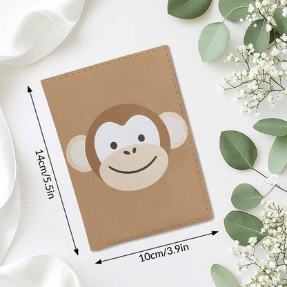 Indoor Plants Passport Holder for Travel Wall Wood Panels Flower Leaf PU Leather Passport Cover Wallet Cute Passport Card Holder for Women and Men
