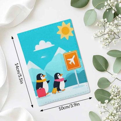 Indoor Plants Passport Holder for Travel Wall Wood Panels Flower Leaf PU Leather Passport Cover Wallet Cute Passport Card Holder for Women and Men