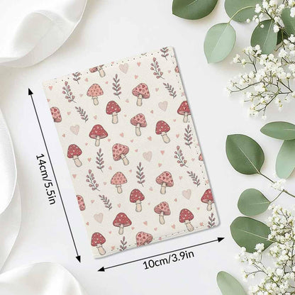 Indoor Plants Passport Holder for Travel Wall Wood Panels Flower Leaf PU Leather Passport Cover Wallet Cute Passport Card Holder for Women and Men